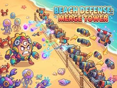 Cluiche Beach Defense: Merge Tower