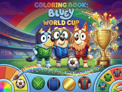 Cluiche Coloring Book: Bluey World Cup