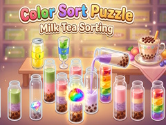 Cluiche Color Sort Puzzle Milk Tea Sorting