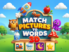 Cluiche Match Pictures to Words 3D