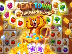 Cluiche Cat Town - Tile Match Puzzle