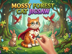 Cluiche Mossy Forest Cat Jigsaw