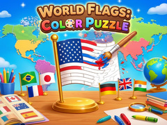 Cluiche World Flags: Color Puzzle