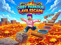 Cluiche Obby Parkour: Lava Escape