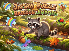 Cluiche Jigsaw Puzzle: Raccoon Jimothy 