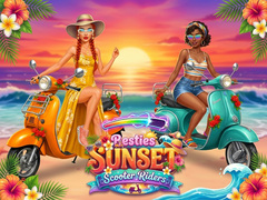 Cluiche Besties Sunset Scooter Rider