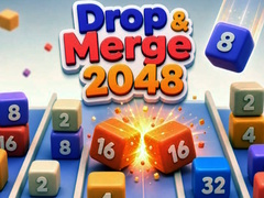 Cluiche Drop & Merge 2048