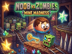 Cluiche Noob vs Zombies: Mine Madness