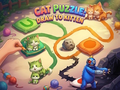 Cluiche Cat Puzzle: Draw To Kitten