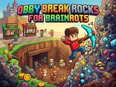 Cluiche Obby: Break Rocks For Brainrots