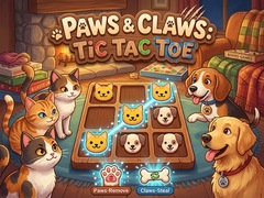 Cluiche Paws & Claws Tic Tac Toe