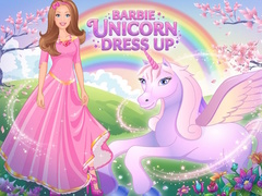 Cluiche Barbie unicorn dress up