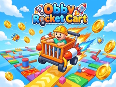 Cluiche Obby Rocket Cart
