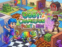 Cluiche Obby: Chameleon - Paint & Hide
