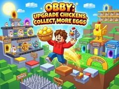 Cluiche Obby: Upgrade Chickens, Collect More Eggs