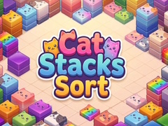 Cluiche Cat Stacks Sort