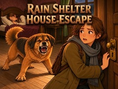 Cluiche Rain Shelter House Escape