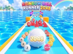 Cluiche Rainbow Ball Runner 2048