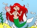Cluiche Mermaid Aquarium Coloring Game