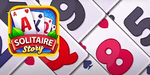 Cluiche Solitaire Story TriPeaks 